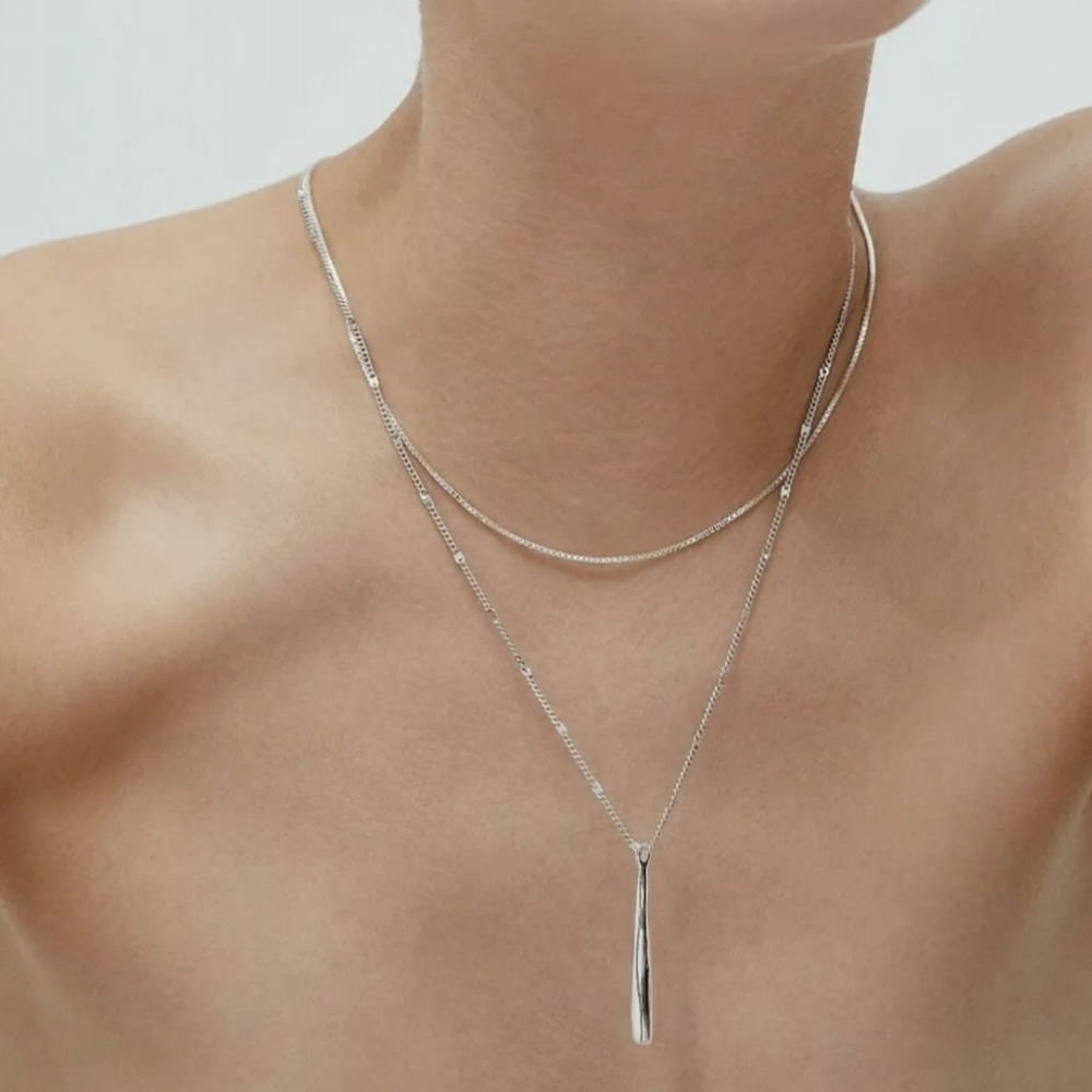 Brand NEW Leana Pendant necklace JENNYBIRD Silver dipped plating